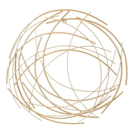 FACELIFT FIRST Luxen Home Abstract Gold Iron Sticks Round Wall Decor FA2684126